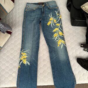 Roberto Cavalli Embroidered Jeans